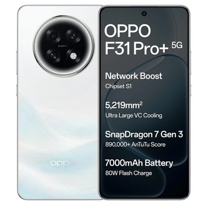Oppo F31 Pro+ 5G (White 12GB 256GB ) Dimensity 7300 Processor Global Version.