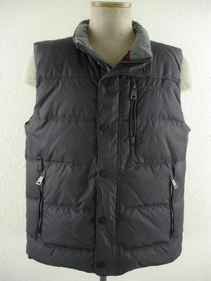 Men's M Orvis Gray Pro Down Insulated Vest Jacket Puffer Quilted Full-Zip  Winter