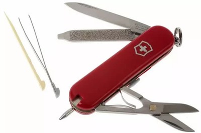 NEW Victorinox Swiss Army 58mm Knife  : RED SIGNATURE  0.6225