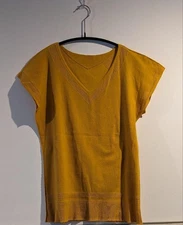 Issey Miyake APOC Vneck Sleeveless Top Mustard Used