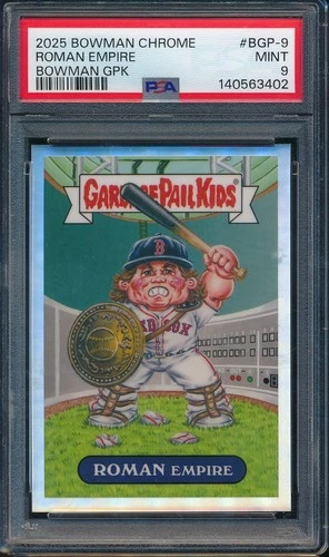 2025 Bowman Chrome BGP9 Bowman GPK Roman Anthony Roman Empire PSA 9