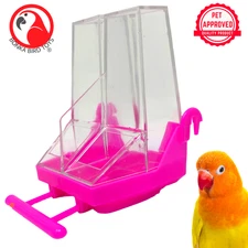Bonka Bird Toys 6019 Double Feeder Durable Plastic Easy Clip Small Parrot Cage