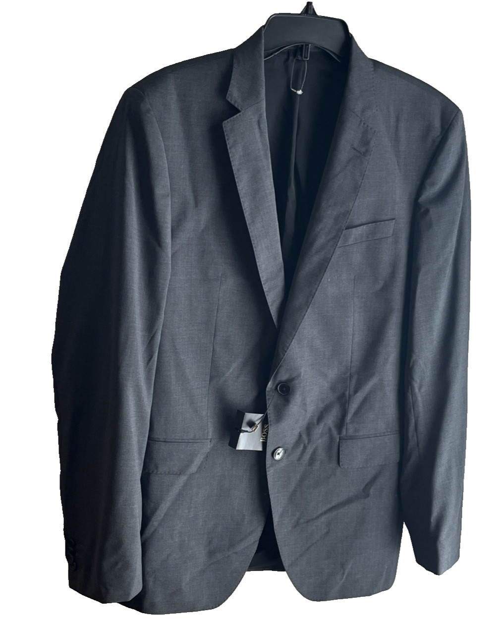 Hugo Boss men's Slim Fit Virgin Wool Suit Coat- Dark Grey -size 42L -retail $495 thumbnail 5