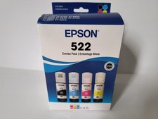 EPSON 522 EcoTank Ink Ultra-high Capacity Bottle Color Combo Pack T522120-BCS