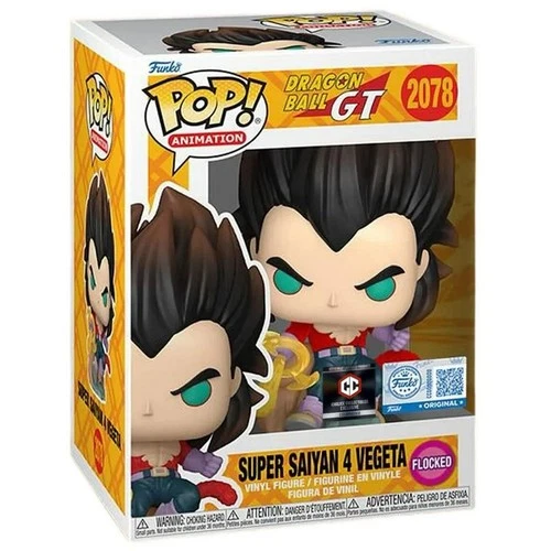 Funko Pop Dragon Ball - SS4 Vegeta (Flocked) + SS4 Gogeta Common versions