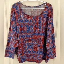 Como Vintage  XL Colorful Soft Knit Top 