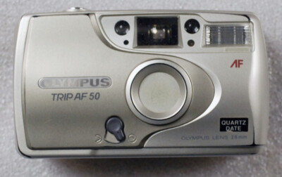 OLYMPUS TRIP AF 50 AF50 point and shoot 35mm camera UNTESTED 28mm
