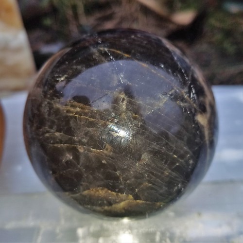 7cm Kugel schwarzer Mondstein Frauenstein Nr2 Moonstone Lebensfreude Sphere