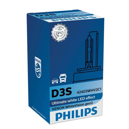 1x Philips D3S 35W White Vision gen2 Xenón 120% más de luz 42403WHV2C1 - Foto 1 di 1