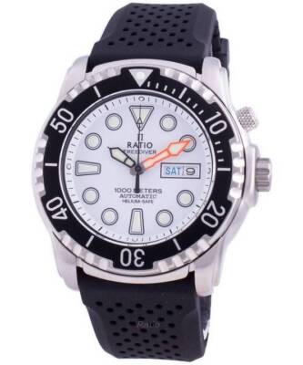 RATIO FreeDiver Helium-Safe Weißes Zifferblatt Automatik 1068HA90-34VA Herrenuhr