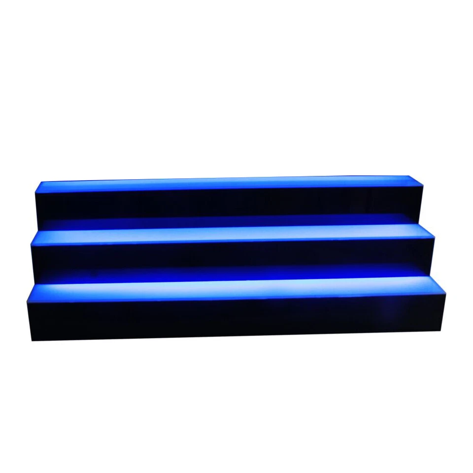 Estantes iluminados LED de 3 pasos con barra de botellas de licor iluminada soporte de exhibición Foto 4 de 4