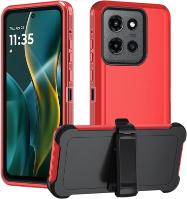 For NEW Motorola Moto G 5G 2025 Heavy Duty Defender Case Cover Belt Clip