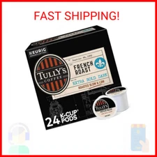 Tully's Coffee French Roast, Single-Serve Keurig K-Cup Pods, Dark Roast Coffee, 