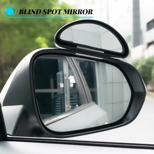 2Pcs Car Blind Spot Rear View Wide Angle Auxiliary Parking Convex Mirror Clip On