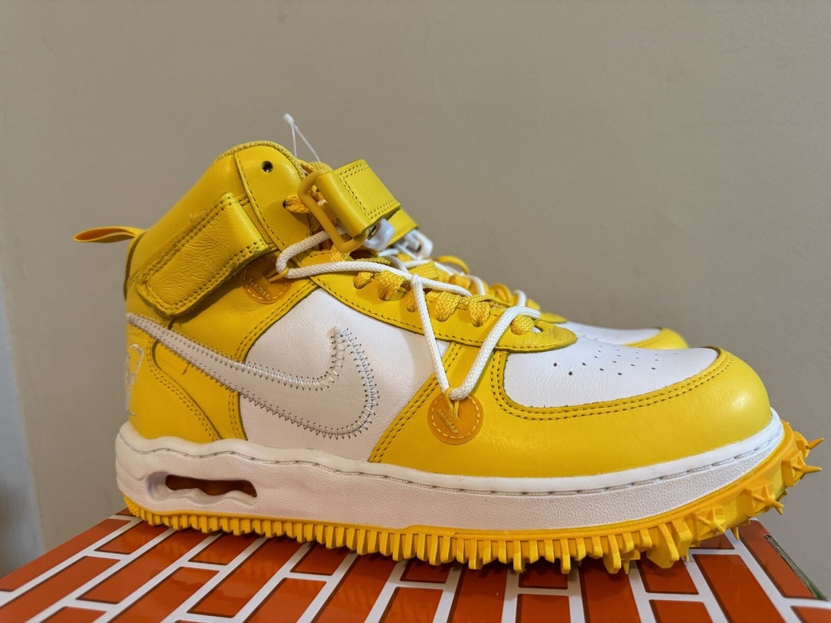 10M Nike Air Force 1 Mid SP- Off-White Varsity Maize DR0500 101 | eBay