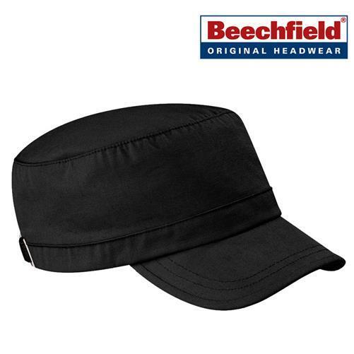 Beechfield Army Cap 100% Heavy Wash Cotton Mens Combat Black Military Hat B34 ZN10250