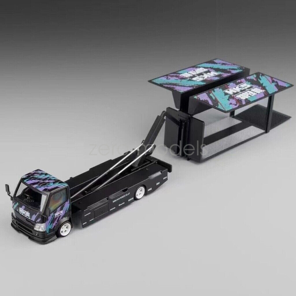 MT 1:64 Scale Black HKS H300 Tow Box Truck Custom Diecast
