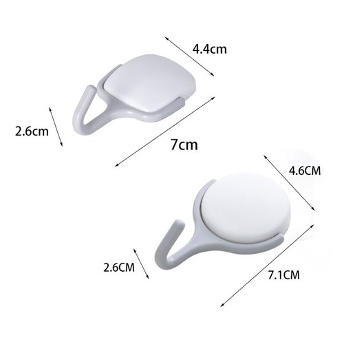 2pcs Magnetic Hooks Hat Towel Keys Hanger Bathroom Kitchen Utility Hooks 2 Shape - Picture 4 of 16