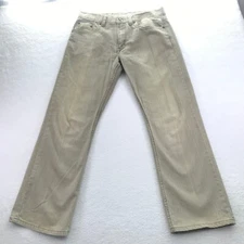 Flypaper Jeans Mens 32x30 (Act 34x29) Brown Boot Cut Embroidered Pockets *FLAWS*