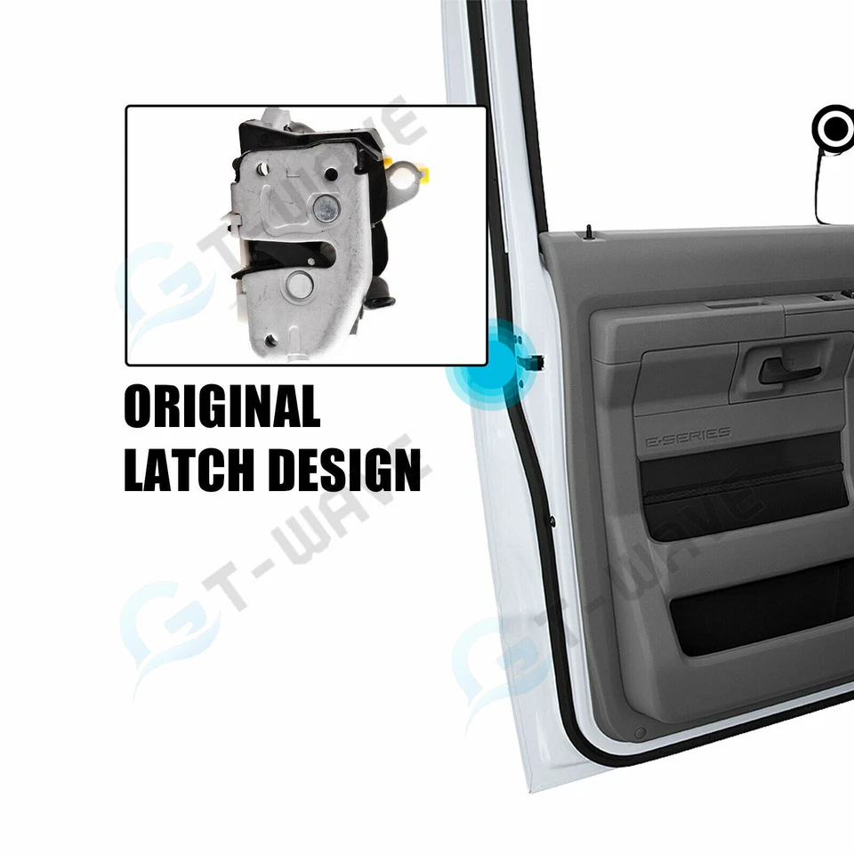 Conjunto de pestillo de puerta del conductor delantero izquierdo para camioneta Ford E150-E350 Econoline 96-19 Foto 2 de 4