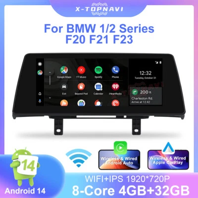 X-TOPNAVI 10.25" Octa Core Car GPS Navi apple carplay Android 13 For BMW 1 Series F20 F21