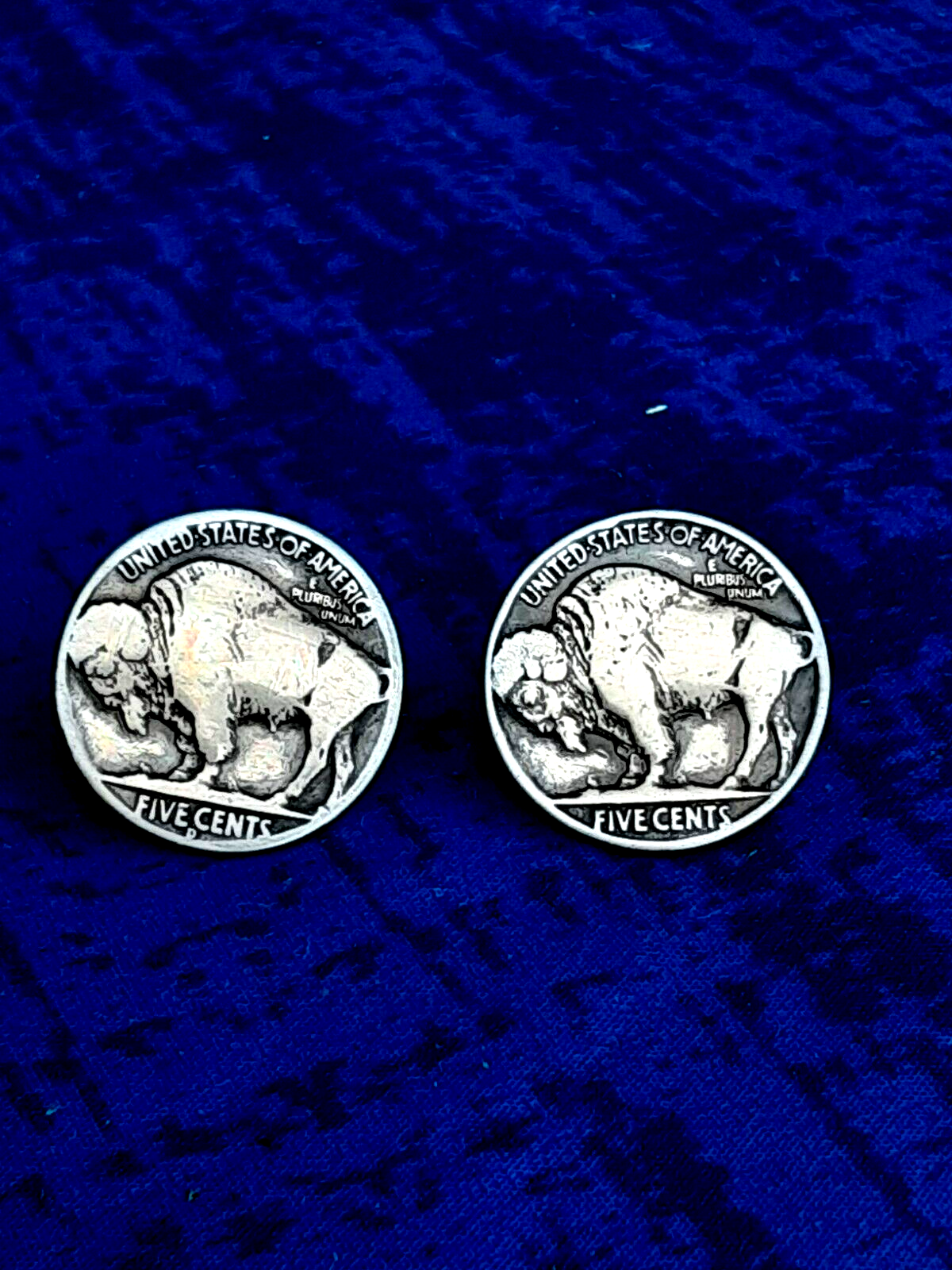 Earrings set sterling silver post authentic Buffalo Indian Nickel coin for  fans