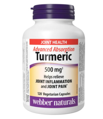 Webber Naturals Advanced Turmeric 500 mg, 120 Vegetarian Capsules
