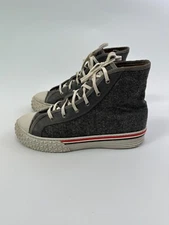 THOM BROWNE GREY DONEGAL TWEED COLLEGIATE HIGH TOP SIZE 9US