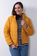 Lily & Me Womens Nailsworth Jacket Turmeric | Pretty Print Lining Coat