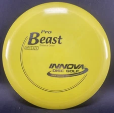 NEW - INNOVA PRO BEAST UNDERSTABLE DISTANCE DRIVER 174-5g YELLOW W/SILVER STAMP