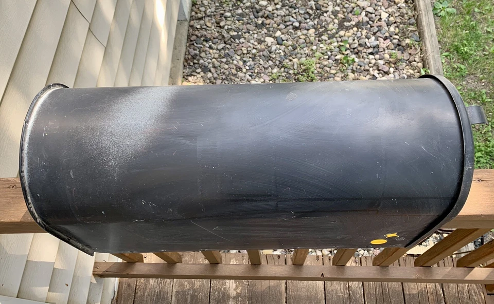 "Buzón grande de granja rural de EE. UU. acero negro 22"" x 11"" sin abolladuras hecho en EE. UU." Foto 4 de 4