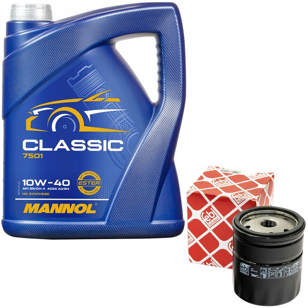 MotoröL Set 10W-40 5 Liter + ÖLfilter FüR Opel Vectra Omega Zafira Saab 900 9000-image