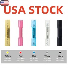 100/500x Waterproof Heat Shrink Butt Splice Wire Connectors Crimp Terminals Kits