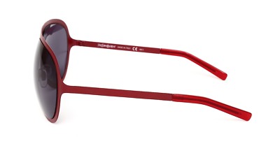 Yves Saint Laurent Burgundy Sunglasses with White Case Saint Laurent Red Sunglasses for Women for sale | eBay main image 3