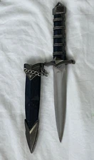 10" BLACK ASSASSIN DAGGER FANTASY Hunting Collectors Gift Medieval Knights Knife