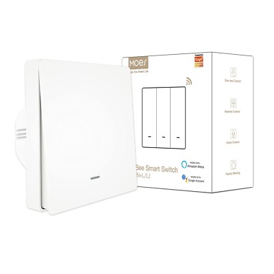 Smart Wandlichtschalter kein Neutralkabel erforderlich, kein Kondensator benötigt MOES ZigBee