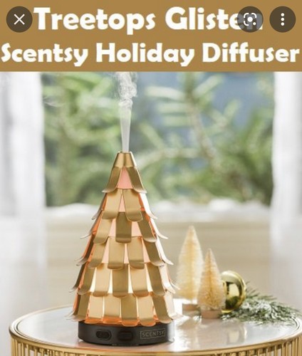 SCENTSY TREETOPS GLISTEN DIFFUSER SHADE Metal Pine Tree Decor Holiday NEW! FL - Picture 2 of 9