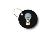 Keychain Round Printed Double-Sided Bulb