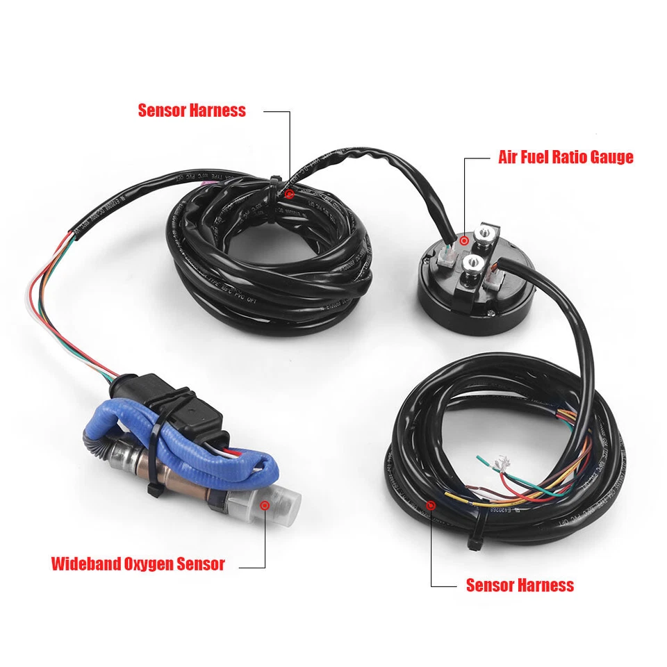 New 30-0300 X-Series Wideband O2 Air Fuel Ratio Gauge Kit LSU 4.9 Oxygen Sensor - Image 4 of 4