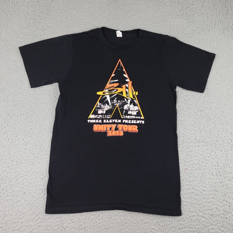 Three Eleven Shirt Mens Small Black Unity Tour 2013 Rock Reggae Concert Music