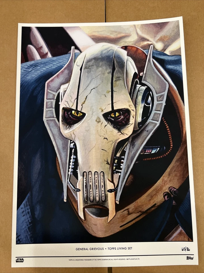 TOPPS 2020 STAR WARS GENERAL GRIEVOUS #65of86 RARE Living Fine Art Print 10x14 - Image 2 of 3