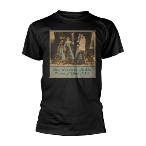 RICK WAKEMAN - THE SIX WIVES OF HENRY VIII BLACK T-Shirt, Front & Back Print Lar - Picture 1 of 1