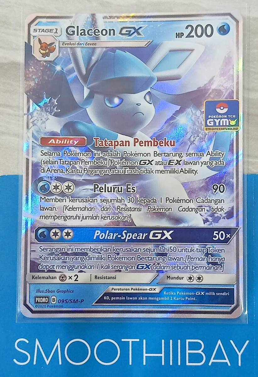 Glaceon GX 095/SM-P Holo PROMO GYM STAMP Pokemon TCG Indonesia