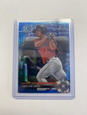 2017 Bowman Chrome Prospects Blue Shimmer Refractor 48/150 Jonathan Arauz