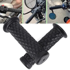Black Handlebar Grips Motorcycle Rubber Hand Grip Dirt Bike OffRoad ATV 7/8" USA