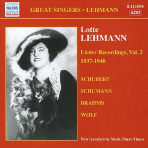Robert Schumann Lieder Recordings - Vol. 2 (Lehmann) (CD) Album