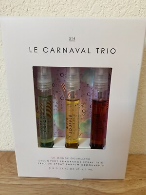 Le Monde Gourmand Le Carnaval Trio Discovery Spray 3PC Set Each 7ml NIB