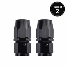 2Pcs Straight 6AN Swivel Hose Fitting Connector Adapter For Oil Fuel Hose Line