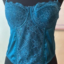 Sincerely Jules, Blue Bustier Corset Long line bra Large