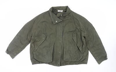 Mango Damen Jacke grün Größe M Reißverschluss - herausnehmbares Futter